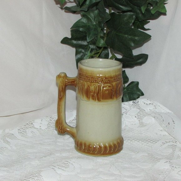 Vintage Hand Painted Stoneware Beer Mug Stein 6.5" - Picture 2 of 7